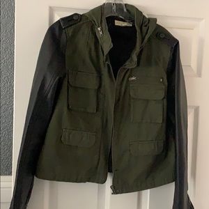 Army green utility jacket